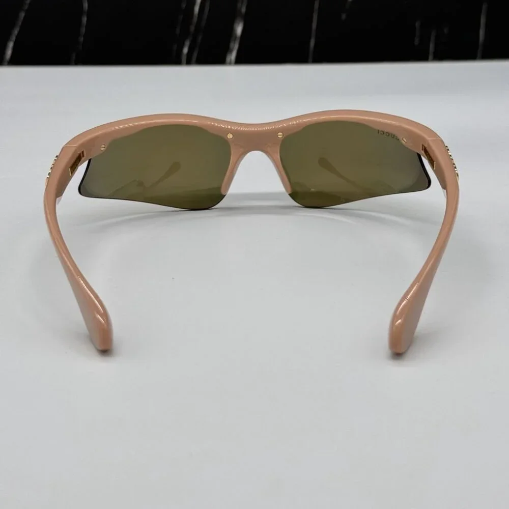 NEW GG1774S 004 GUCCI PINK MIRROR MASK UNISEX GUCCI SUNGLASSES
